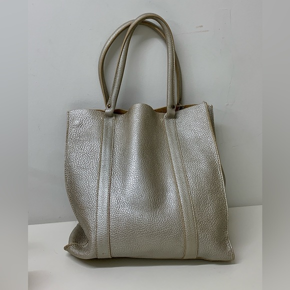 Borge Garveri for J.Crew Soft Metallic Pebbled Leather Tote Bag - Picture 6 of 16